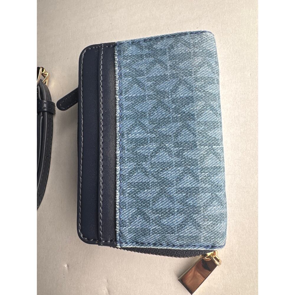 Michael Kors signature blue denim half dome crossbody bag and wallet - Picture 4 of 16